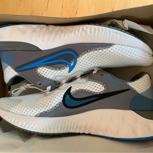 Brand new in box Nike Renew Run gray/blue sneakers